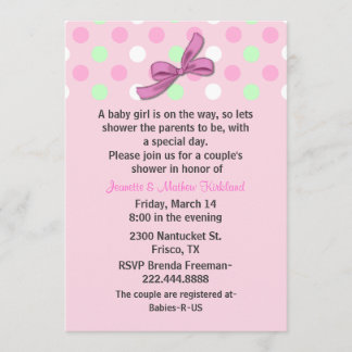 Baby Girl Couple's Baby Shower Invitation