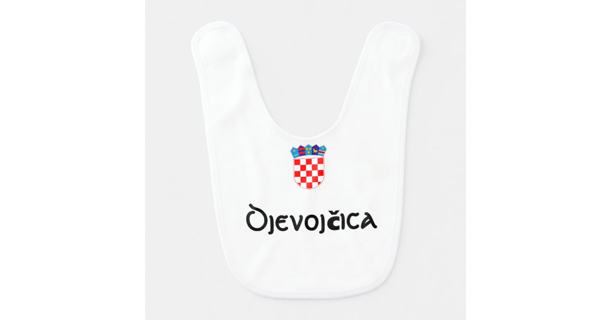 Baby Girl Croatian Bib