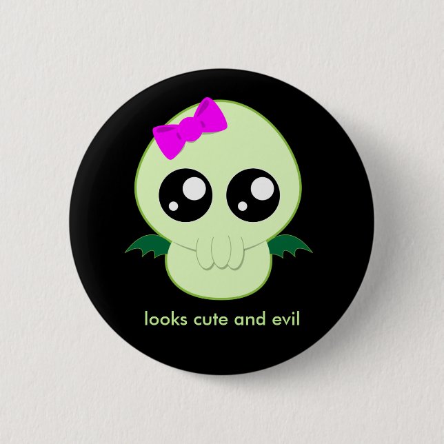 Baby Girl Cthulhu Button (Front)