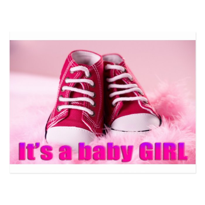 Baby girl cute baby shoes post cards