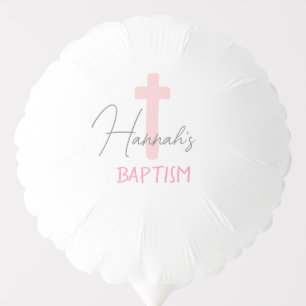 Baby Girl Cute Baptism Christening Balloon 