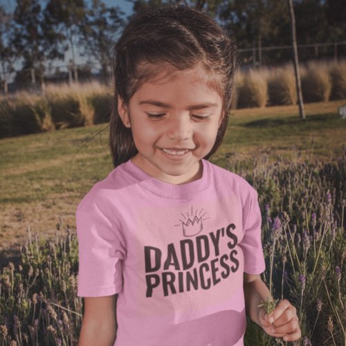 BABY GIRL DADDYS PRINCESS PINK TODDLERS T_SHIRTS