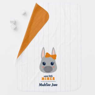 Baby Girl Donkey Burro Orange Blanket