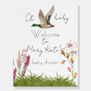 Baby Girl Duck theme baby shower Foam Board