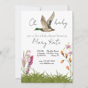 Baby Girl Duck theme baby shower Invitation