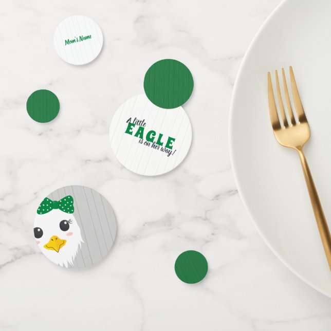 Baby Girl Eagle Green Baby Shower Confetti (Group)
