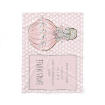 Baby Girl Elephant Balloon Birth Announcement