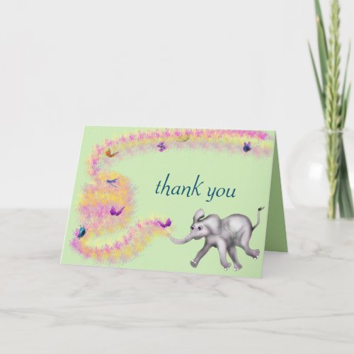 Baby Girl Elephant by The Happy Juul Company Thank You Card
