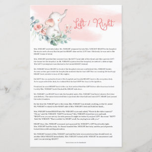 Baby Girl Elephant eucalyptus Left Right game