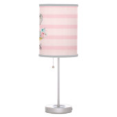 Baby Girl Elephant Watercolor Nursery Lamp (Right)