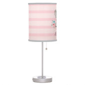 Baby Girl Elephant Watercolor Nursery Lamp (Left)