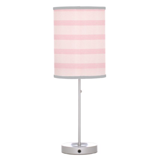 Baby Girl Elephant Watercolor Nursery Lamp (Back)
