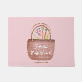 Baby Girl Farmer's Market Baby Shower Doormat