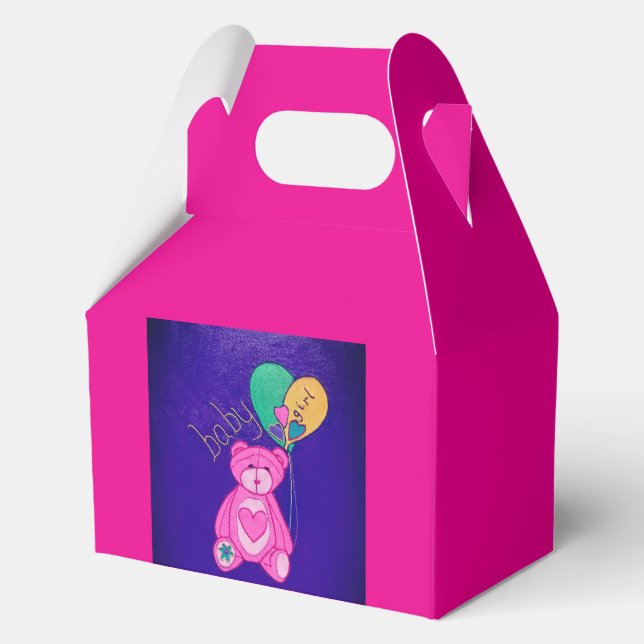 Baby girl favor boxes (Back)