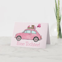 Baby Girl Fiat 500 German congratulations