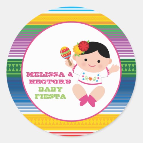 Baby Girl Fiesta Stickers