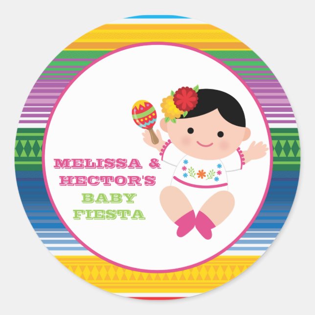 Baby Girl Fiesta Stickers (Front)