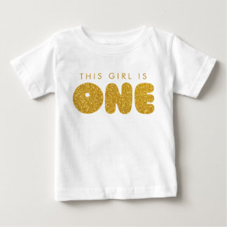 Baby Girl First Birthday Outfit Golden One T-Shirt