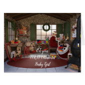 Baby Girl First Christmas Santa Workshop Christmas (Front Horizontal)