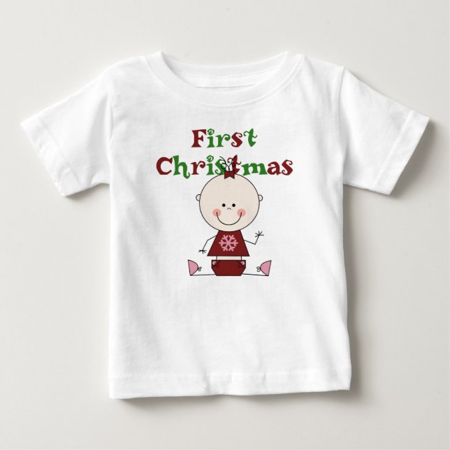 Baby Girl First Christmas T-shirts and Gifts (Front)