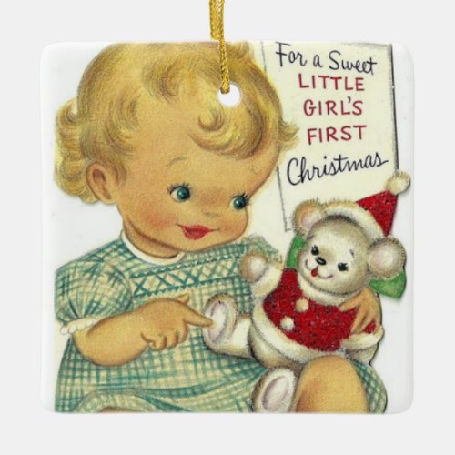 Baby Girl First Christmas Tree Ornament