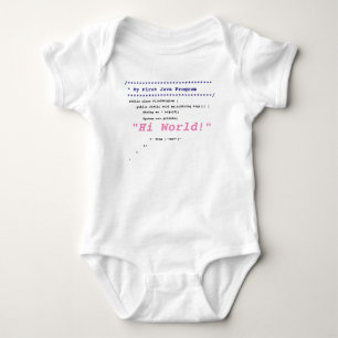 Baby Girl First Java Program Bodysuit
