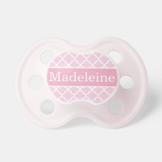 Baby Girl First Name Pink Patterned Pacifier Zazzle