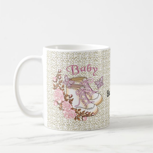  Baby Girl First Shoes Coffee Mug (Left)