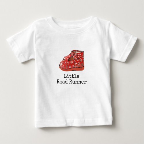 Baby Girl first steps red shoes T_Shirt