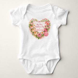 Baby Girl First Valentine’s Day Design Customize Baby Bodysuit
