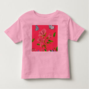 Baby Girl Floral & Butterfly Art Toddler T-shirt