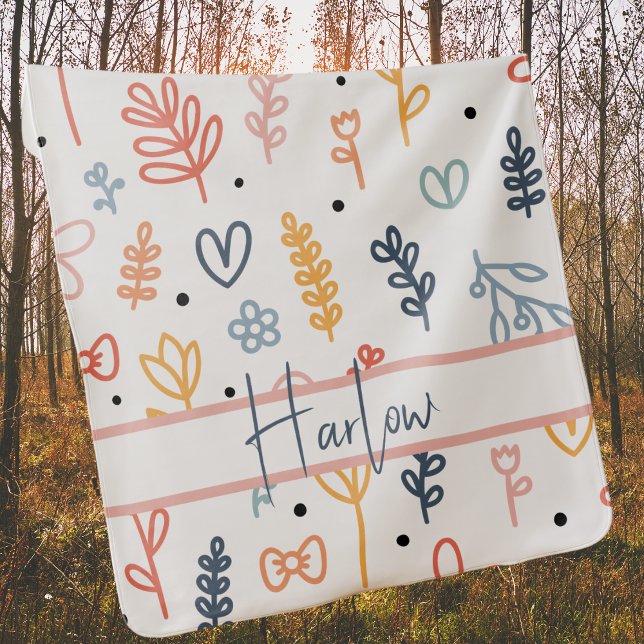 Baby Girl For Her Woodland Boho Baby Blanket (Creator Uploaded)