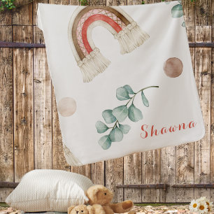 Baby Girl For Her Woodland Boho Baby Blanket