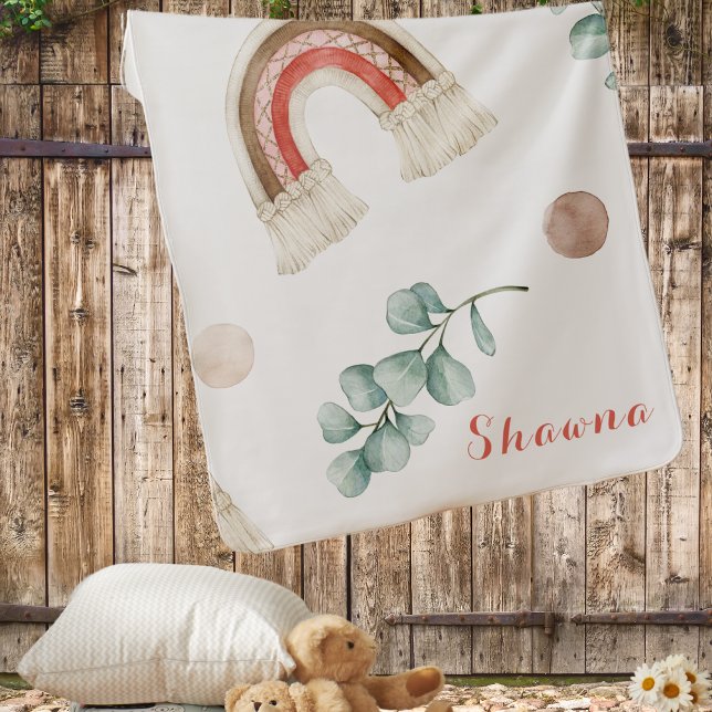 Baby Girl For Her Woodland Boho Baby Blanket (Creator Uploaded)
