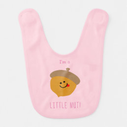 Baby Girl Funny Little Nut Cartoon Pink Bib