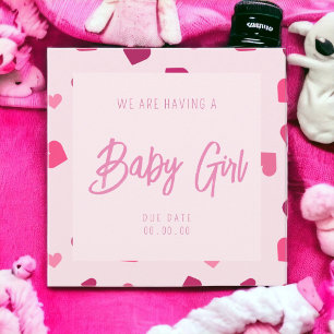 Baby Girl Gender Reveal Party Invitation
