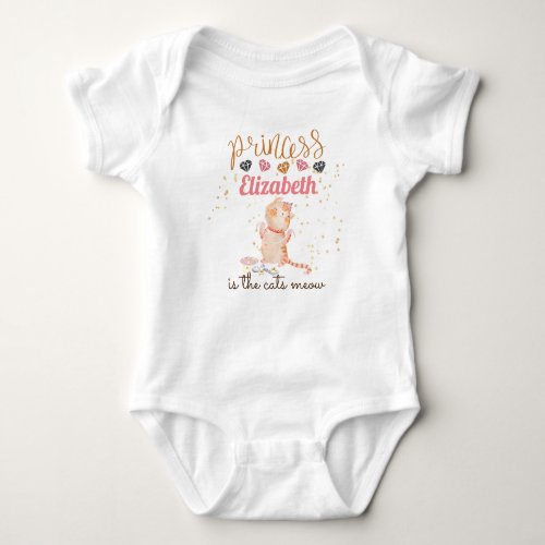 Baby Girl Gifts 1st Birthday Shower Princess Cats  Baby Bodysuit