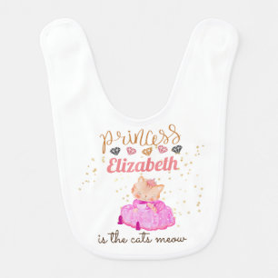 Baby Girl Gifts 1st Birthday Shower Princess Cats Bib