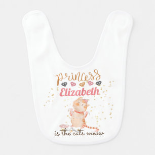 Baby Girl Gifts 1st Birthday Shower Princess Cats  Bib