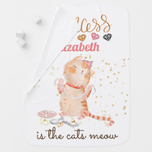 Baby Girl Gifts 1st Birthday Shower Princess Cats Blanket