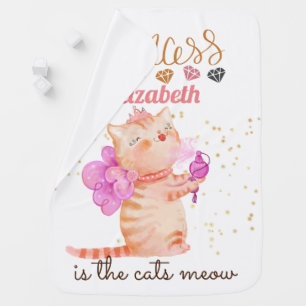 Baby Girl Gifts 1st Birthday Shower Princess Cats  Blanket