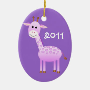 Baby Girl Giraffe/ Photo Ceramic Ornament