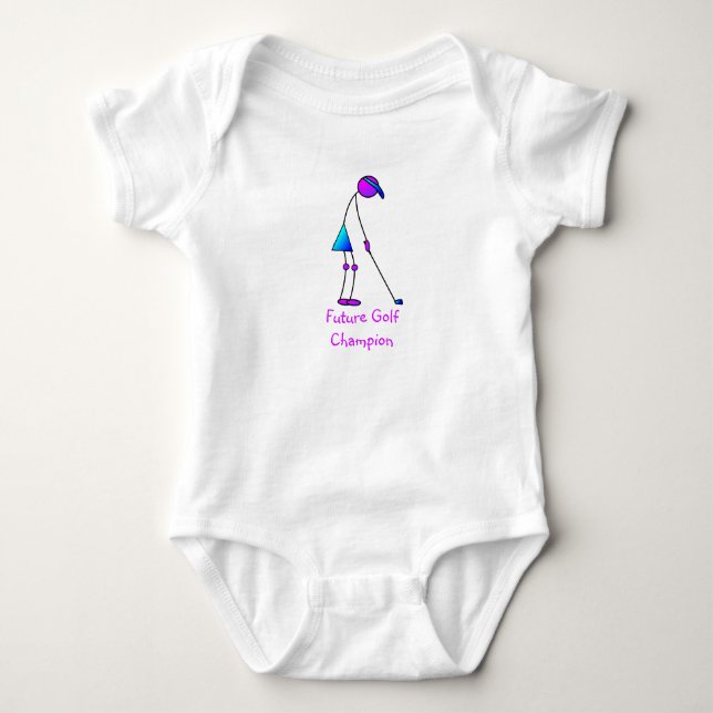 Baby Girl Golf Baby Bodysuit (Front)