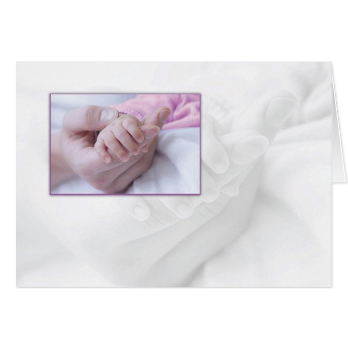 Baby Girl Hand in Hand Card