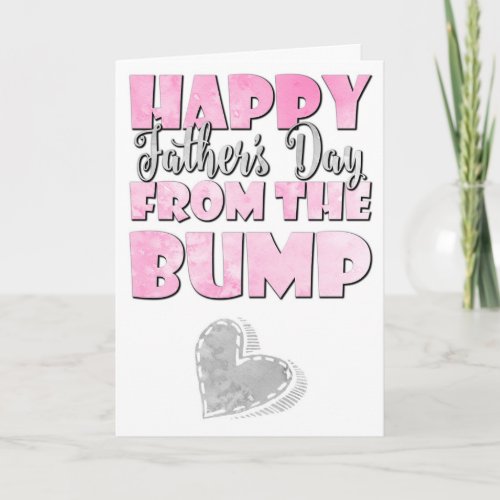 Baby Girl Happy First Fathers Day From The Bump Card