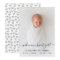 Baby Girl Hearts Script Photo Birth Announcement