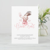 Baby Girl Heaven Sent Cute Minimalist Baby Shower  Invitation (Standing Front)