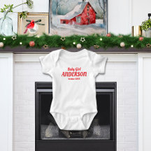 Baby Girl Holiday Birth Announcement 