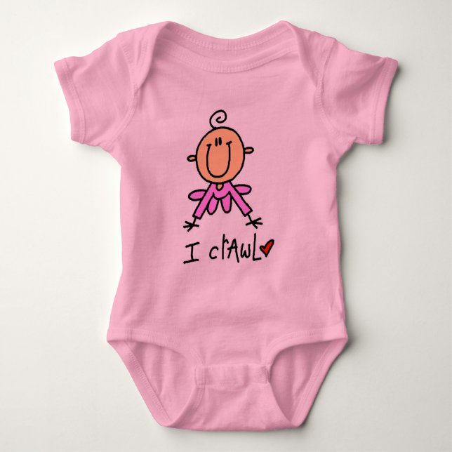 Baby Girl I Crawl Tshirts and Gifts (Front)