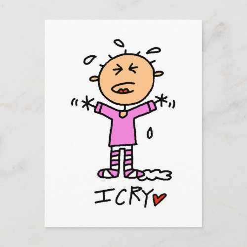 Baby Girl I Cry Tshirts and Gifts Postcard